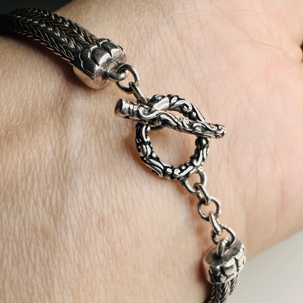 925 Dragon Bali Toggle Bracelet - Sterling Silver, Wayan Asmana, just over 13g - Picture 3 of 10